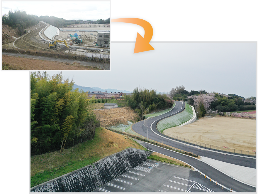 道路改良工事(法蓮佐保山四丁目地内他・北部第806号線)