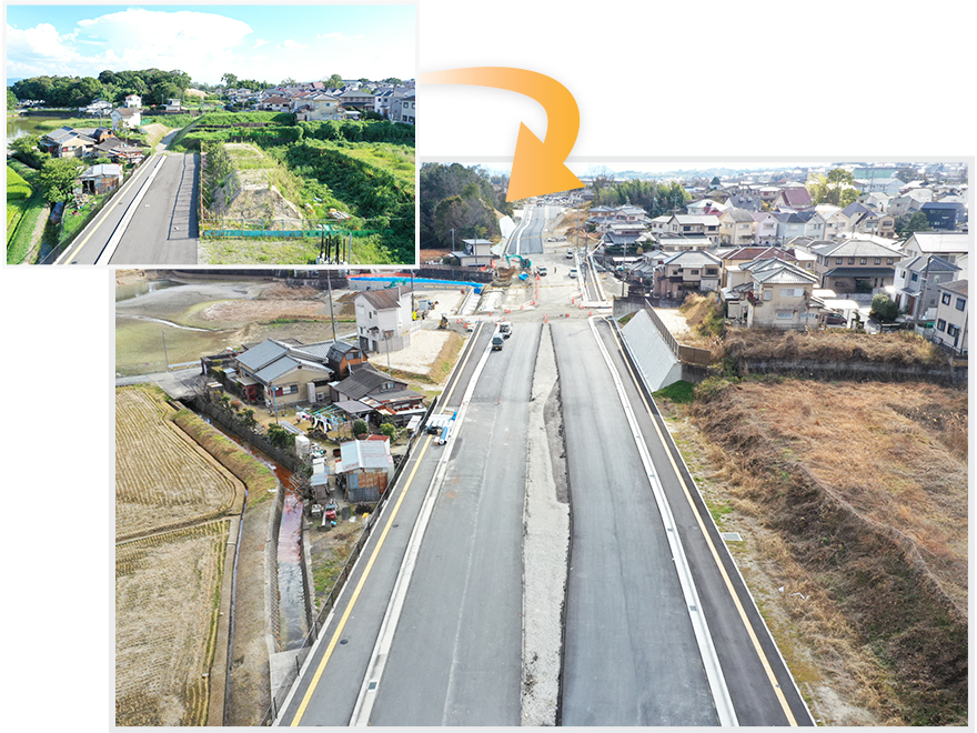 大和中央道(敷島工区)街路改良工事
